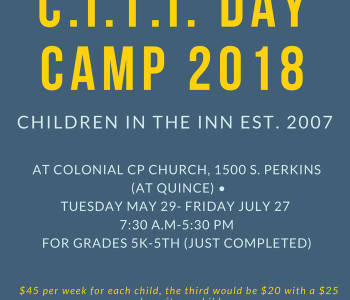 CITI Camp 2018 Ministry Opportunity